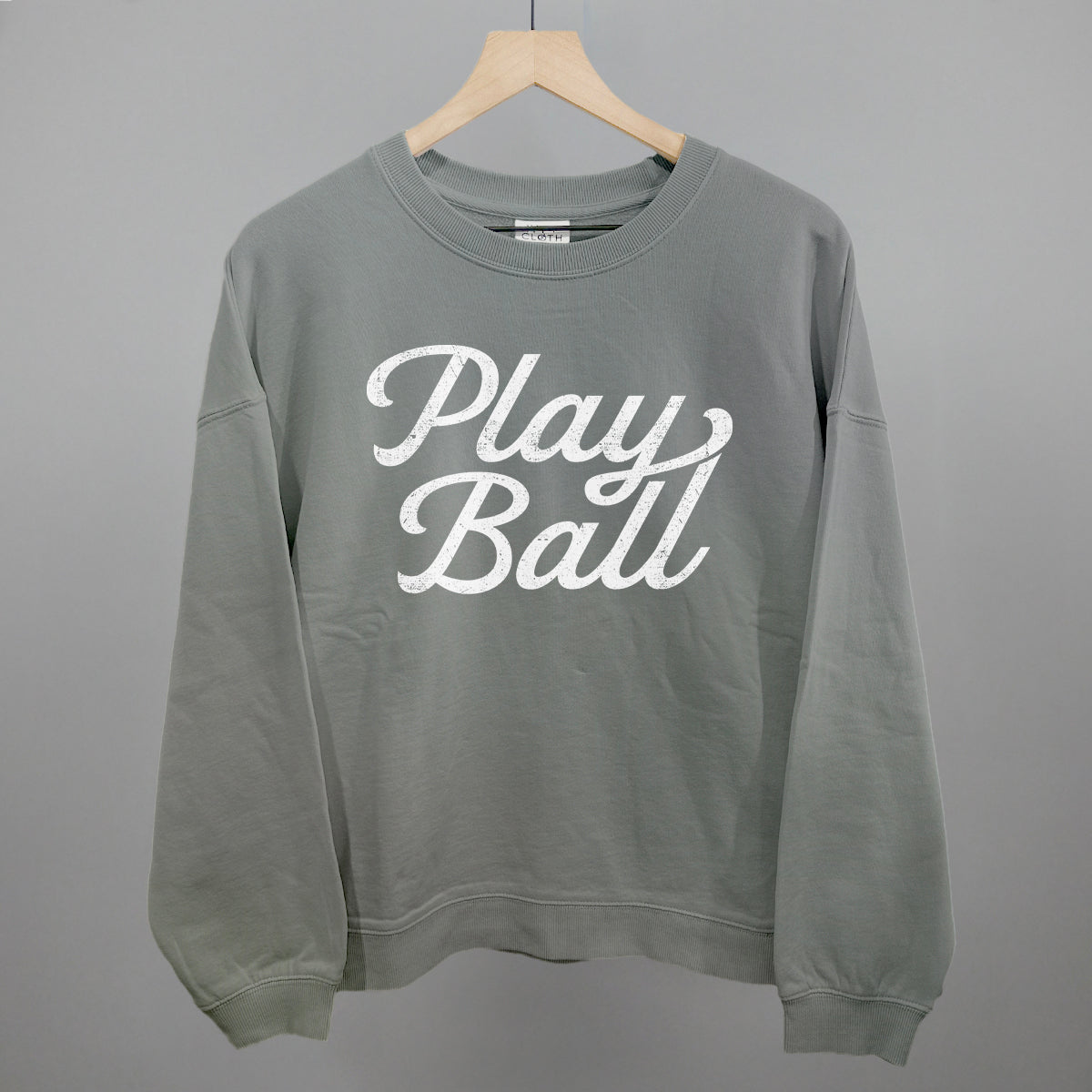 Play Ball (Vintage Script White)