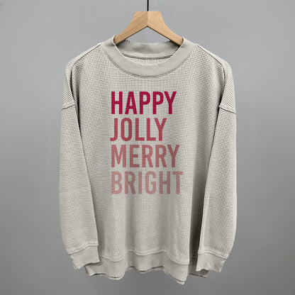 Happy Jolly Merry Bright (Pink)