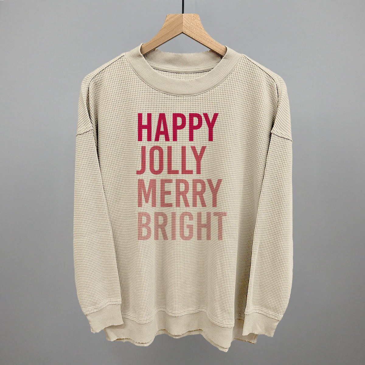 Happy Jolly Merry Bright (Pink)