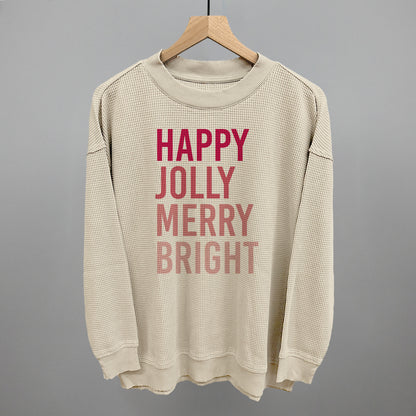 Happy Jolly Merry Bright (Pink)