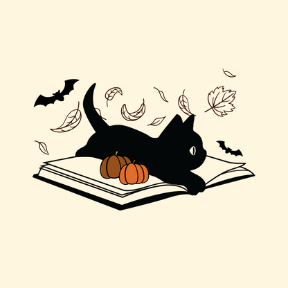 Black Cat and Book