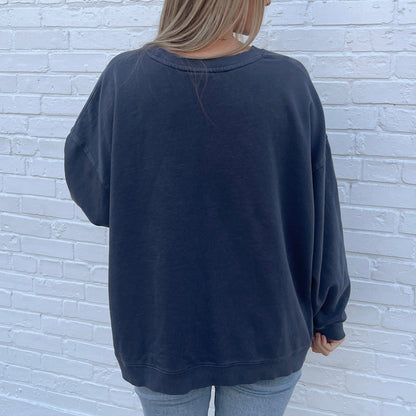 Vintage Navy Oversized Boxy Crew