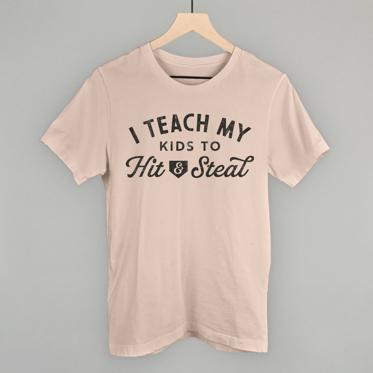 Baseball Dad Shirt I Teach My Kids To Hit Steal - TeeUni