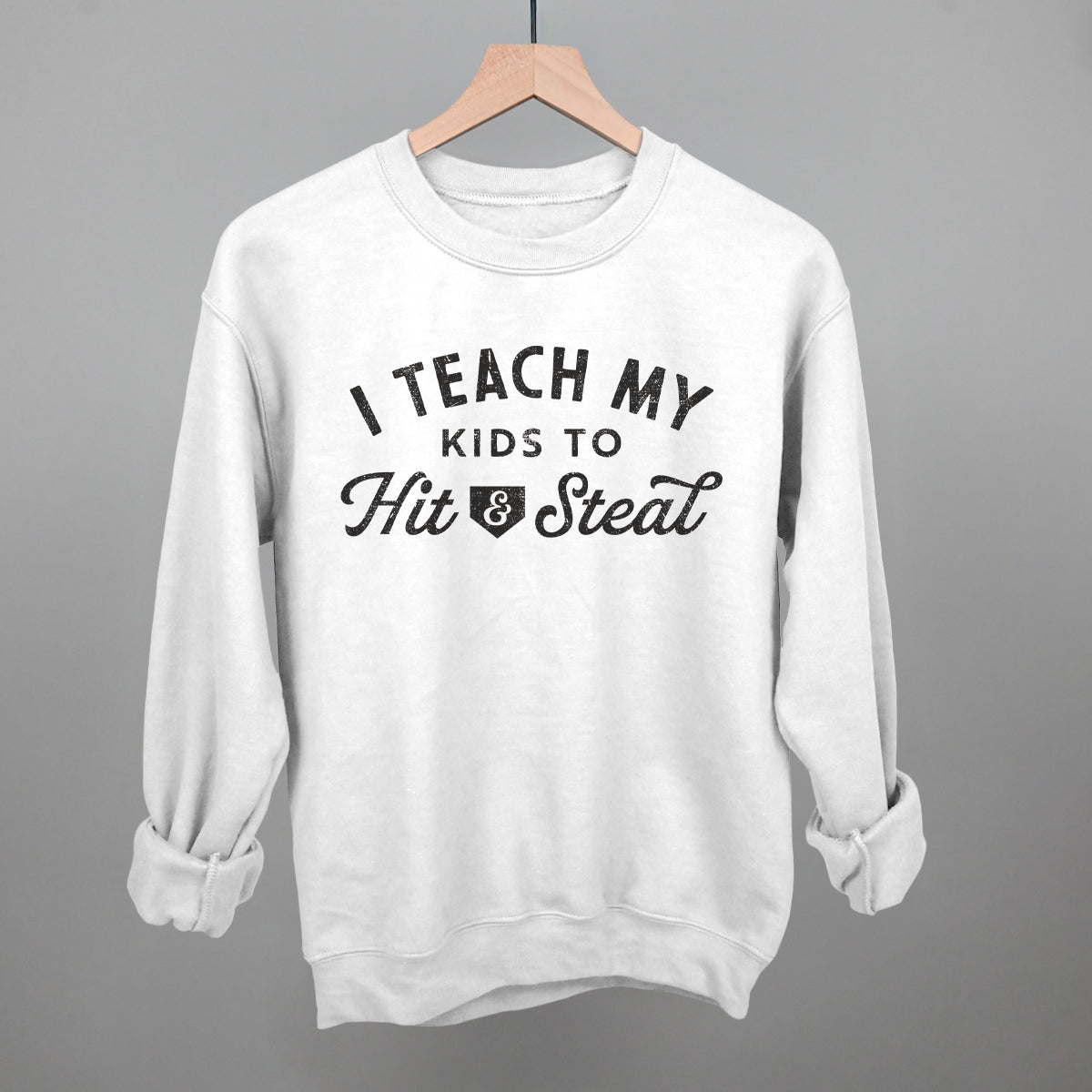 Baseball Dad Shirt I Teach My Kids To Hit Steal - TeeUni